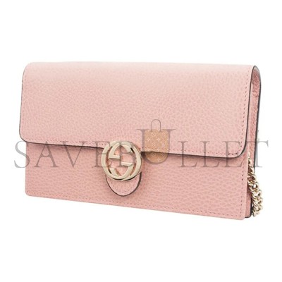 GUCCI DOLLAR CALFSKIN INTERLOCKING G CHAIN WALLET 510314 (20*13*6cm)